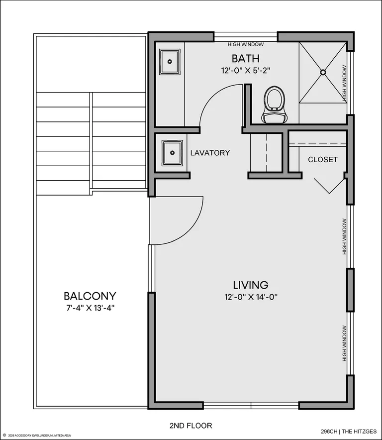 The Hitzges floorplan, unit above